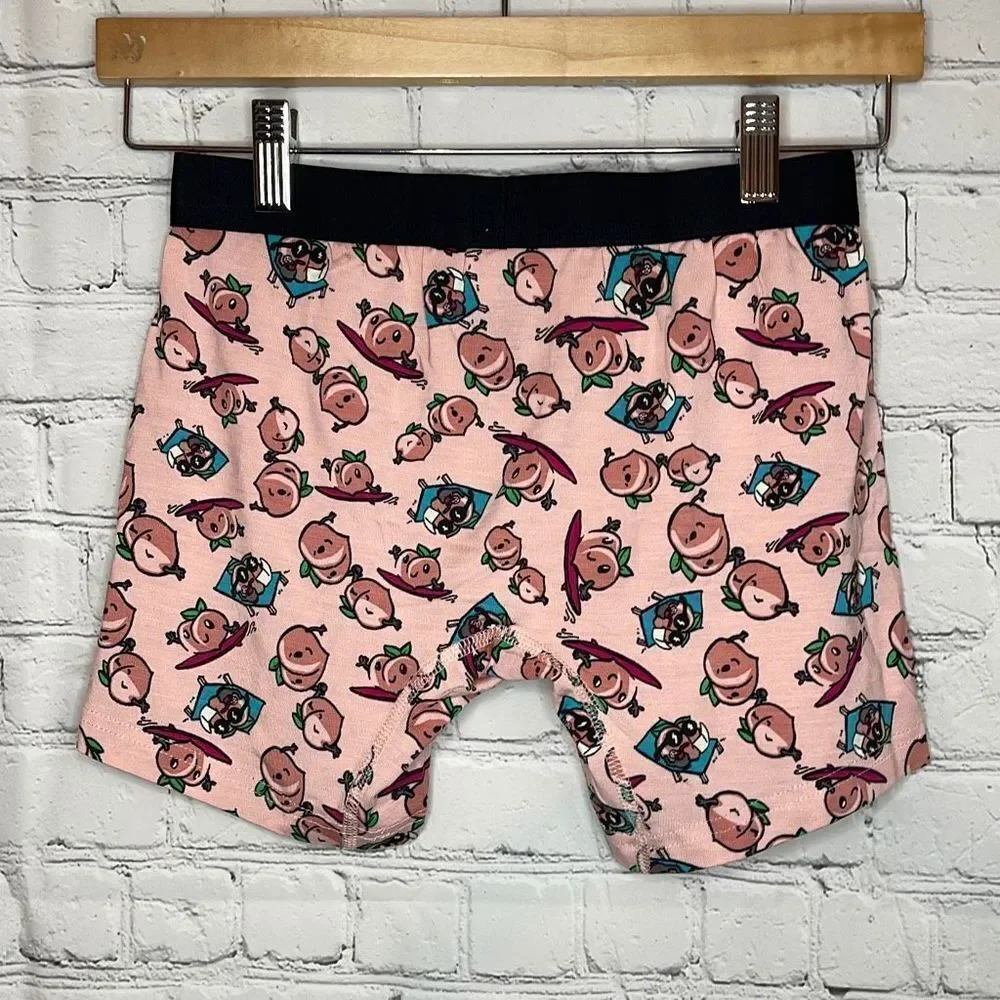 Meundies Peach colored Boxer Briefs Underwear with Peaches size Small New no tag
